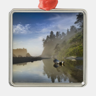 Sonnenuntergang am Ruby Beach, Olympic National Pa Ornament Aus Metall