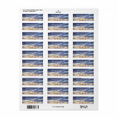 Sonnenuntergang am Rücksendeadressen-Aufkleber (Vorne)