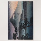 Sonnenuntergang am Saiko See bei Tsuchiya Koitsu Puzzle (Vertikal)