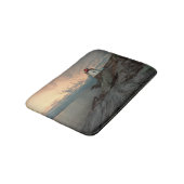 Sonnenuntergang am Schloss-Hügel-Leuchtturm Badematte (Schrägansicht)