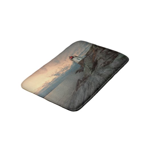 Sonnenuntergang am Schloss-Hügel-Leuchtturm Badematte (Schrägansicht)