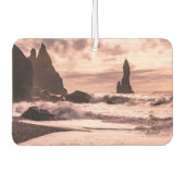 Sonnenuntergang am schwarzen Sandstrand Reynisfjar Autolufterfrischer (Vorderseite)