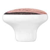 Sonnenuntergang am schwarzen Sandstrand Reynisfjar Keramikknauf (Seitenansicht)