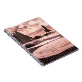 Sonnenuntergang am schwarzen Sandstrand Reynisfjar Notizblock (Rechte Seite)