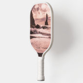 Sonnenuntergang am schwarzen Sandstrand von Reynis Pickleball Schläger (Links)