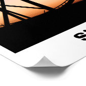 Sonnenuntergang am Sechs Fahnen Zauberberg Poster (Ecke)