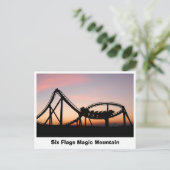 Sonnenuntergang am Sechs Fahnen Zauberberg Postkarte (Stehend Vorderseite)