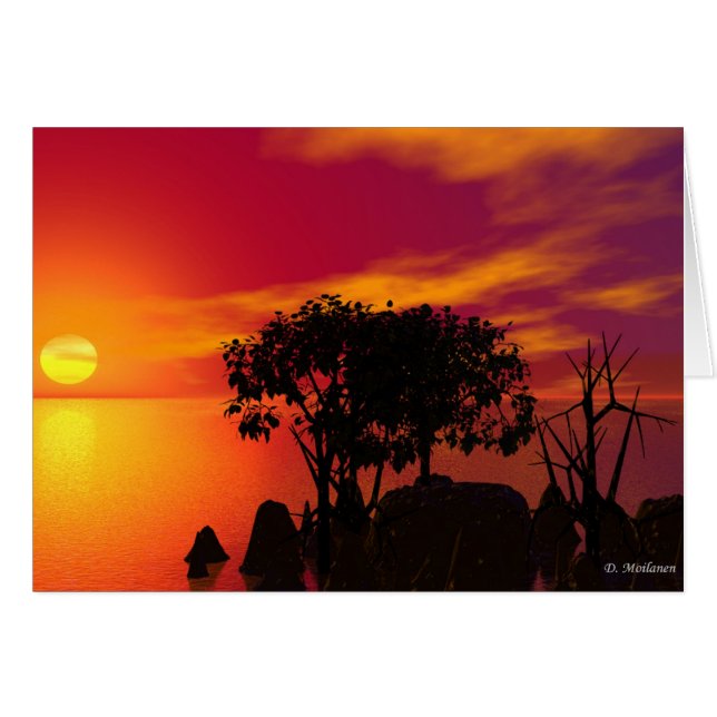 Sonnenuntergang am See (Vorderseite (Horizontal))