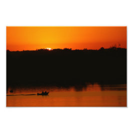 Sonnenuntergang am See Bemidji Fotodruck