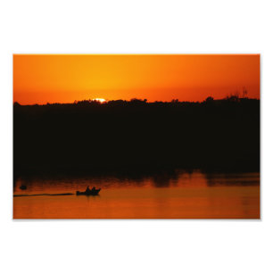 Sonnenuntergang am See Bemidji Fotodruck