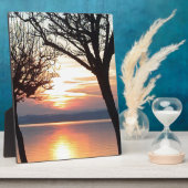 Sonnenuntergang am See Fotoplatte (Seite)