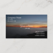 Sonnenuntergang am See, Kingston, Ontario, bei Däm Visitenkarte (Rückseite)