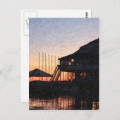 Sonnenuntergang am See Kingston, Ontario, bei Dämm Postkarte (Vorne/Hinten)