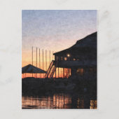 Sonnenuntergang am See Kingston, Ontario, bei Dämm Postkarte (Vorderseite)