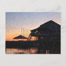 Sonnenuntergang am See Kingston, Ontario, bei Dämm Postkarte