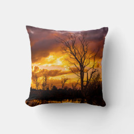 Sonnenuntergang am See Kissen