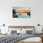 Sonnenuntergang am See Leinwanddruck (Insitu (Schlafzimmer))
