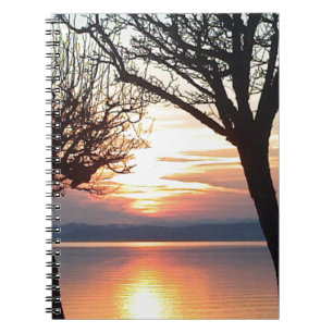 Sonnenuntergang am See Notizblock