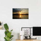 Sonnenuntergang am See Poster (Heimbüro)