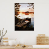 Sonnenuntergang am See Poster (Küche)