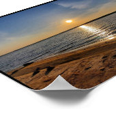 Sonnenuntergang am See Poster (Ecke)