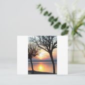 Sonnenuntergang am See Postkarte (Stehend Vorderseite)