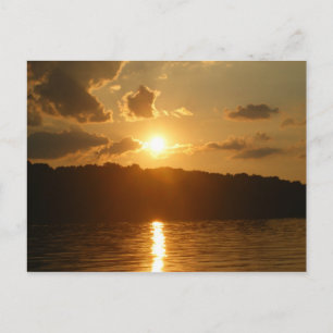 Sonnenuntergang am See Postkarte