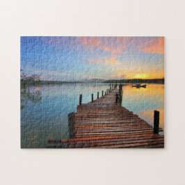 Sonnenuntergang am See Puzzle