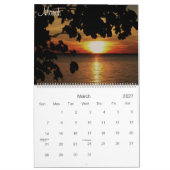 Sonnenuntergang am Strand 2010 Kalender (Mär 2027)