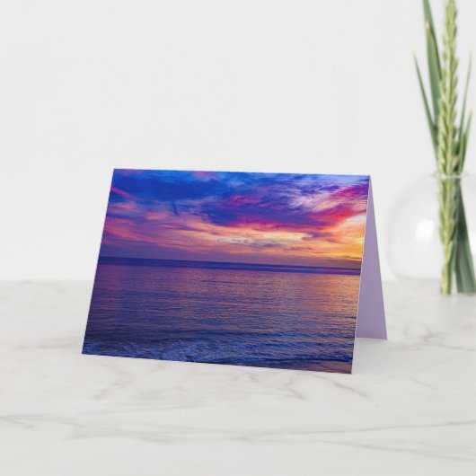 Sonnenuntergang am Strand 2 Grußkarte Karte (Vorderseite)