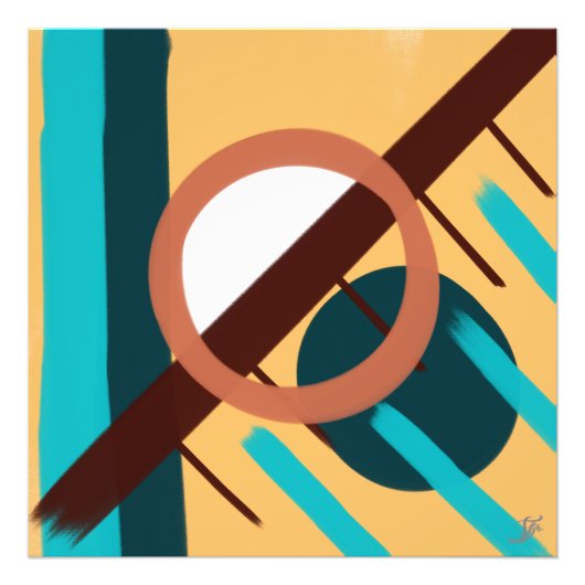 Sonnenuntergang am Strand - Abstrakt Fotodruck (Vorne)