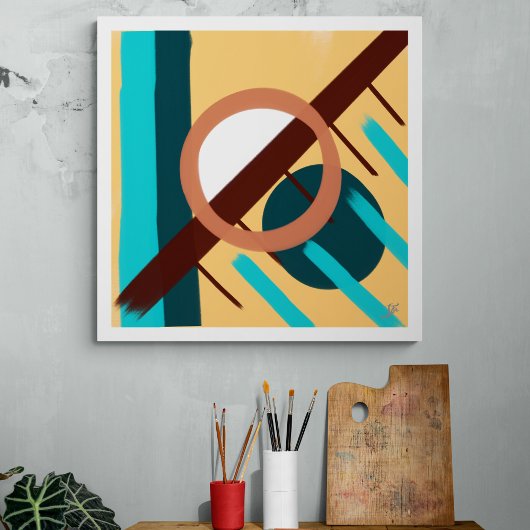 Sonnenuntergang am Strand - Abstrakt Leinwanddruck