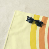 Sonnenuntergang am Strand Abstrakte Wavy Lines Strandtuch (Beispiel)