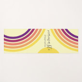 Sonnenuntergang am Strand Abstrakte Wavy Lines Yogamatte (Vorderseite (Horizontal))