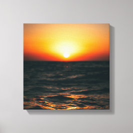 Sonnenuntergang am Strand auf Leinwand