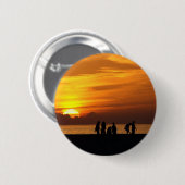 Sonnenuntergang am Strand Button (Vorne & Hinten)