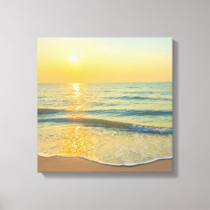 Sonnenuntergang am Strand Canvas Print Leinwanddruck
