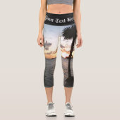 Sonnenuntergang am Strand Capri Leggings (Vorderseite)