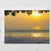 Sonnenuntergang am Strand Einladung (Rückseite)