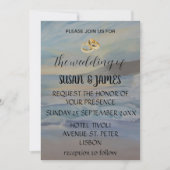 Sonnenuntergang am Strand Einladung (Vorderseite)