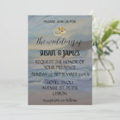 Sonnenuntergang am Strand Einladung (Stehend Vorderseite)