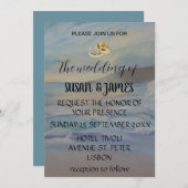 Sonnenuntergang am Strand Einladung (Vorne/Hinten)