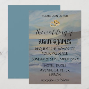 Sonnenuntergang am Strand Einladung