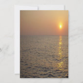 Sonnenuntergang am Strand Fischen Feier des Lebens Einladung (Rückseite)