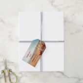 Sonnenuntergang am Strand Geschenkanhänger (Mit Garn)