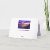 Sonnenuntergang am Strand Grußkarte Karte (Rückseite)