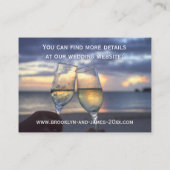 Sonnenuntergang am Strand Hochzeitskarten Begleitkarte (Rückseite)