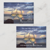 Sonnenuntergang am Strand Hochzeitskarten Begleitkarte (Vorne/Hinten)