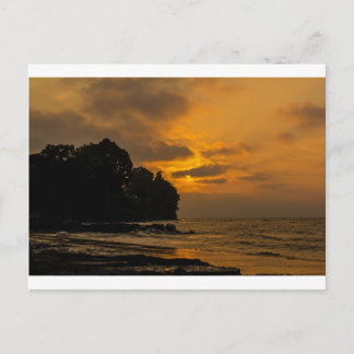 Sonnenuntergang am Strand in Webster New York Postkarte