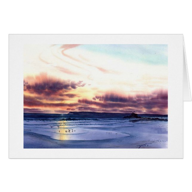 SONNENUNTERGANG AM STRAND JPEC (Vorderseite (Horizontal))